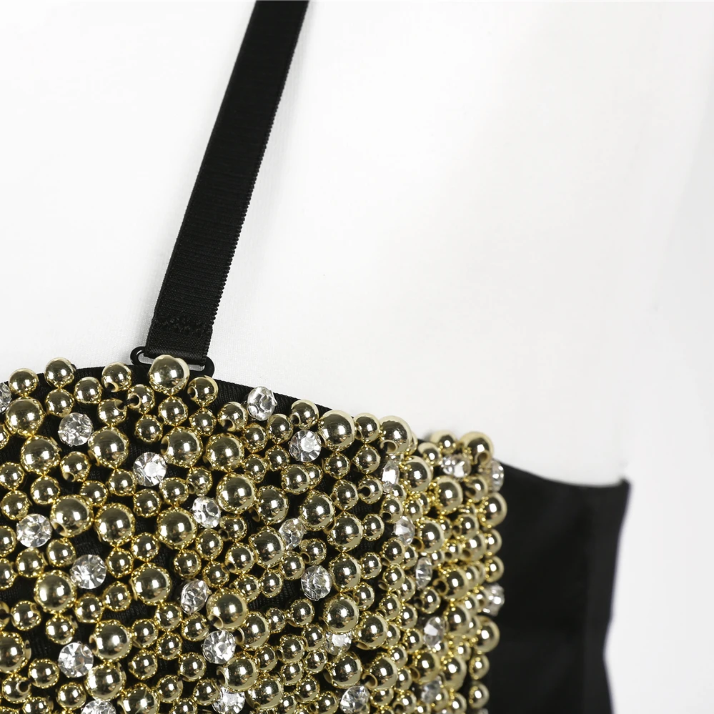 wholesale fashion sexy outerwear women mature beaded half cup top crop corset bustier