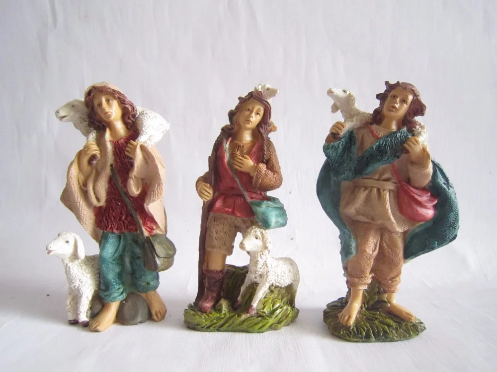2018 new three piece resin nativity for sale