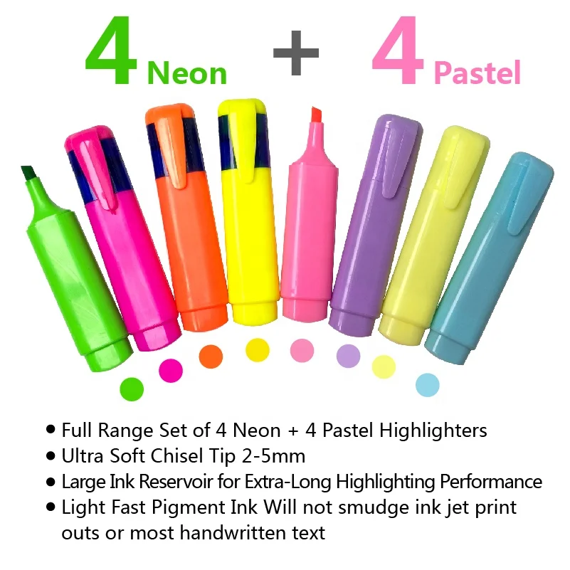 Высококачественная разноцветная ручка-хайлайтер