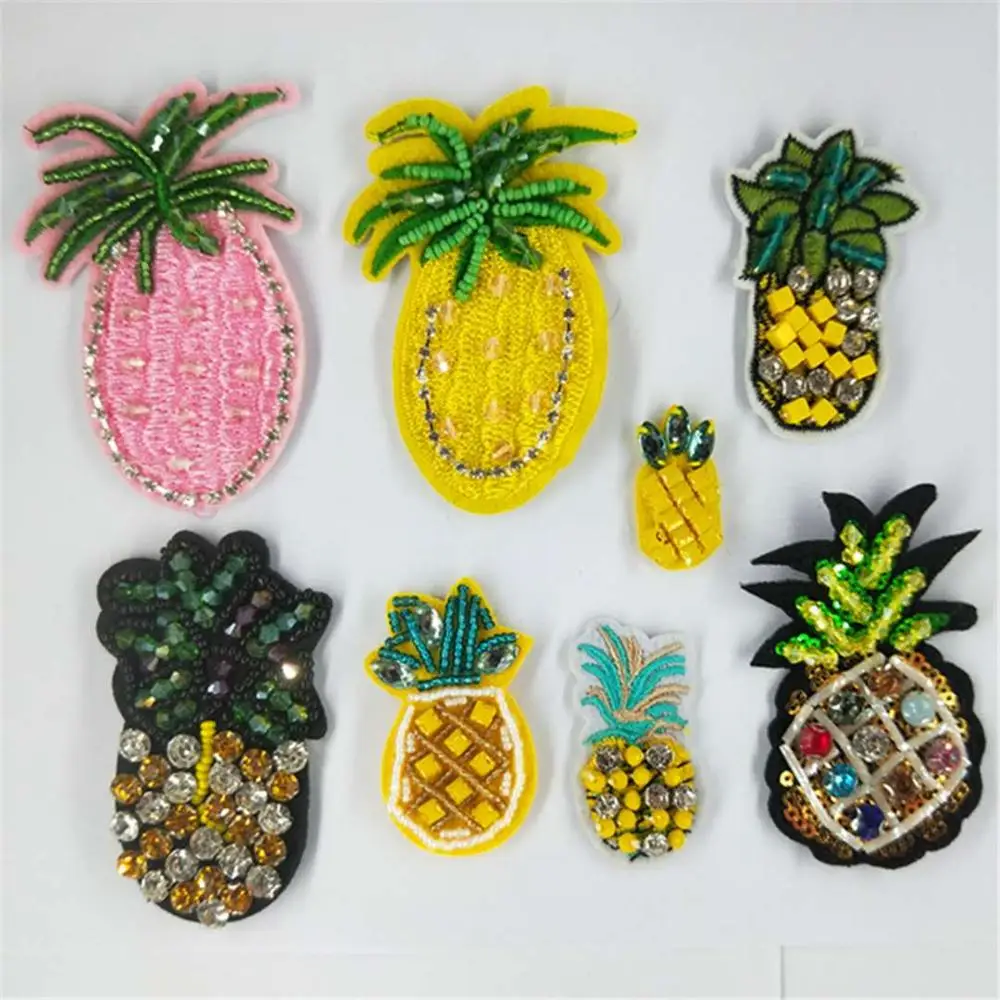 SHANGJIN FASHION Wholesale Different design Hand-Beaded Iron on Fruit patch for garments and shoes