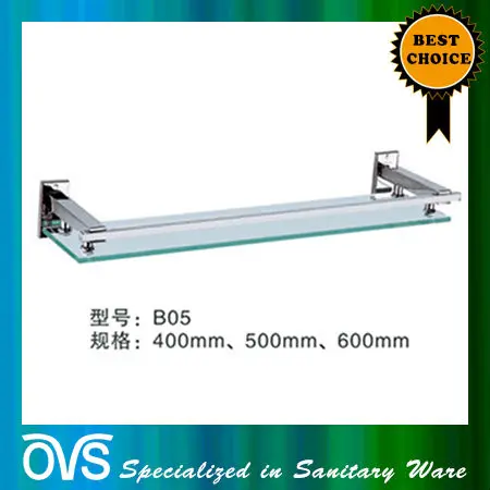 Tempered glass bathroom rack shelf