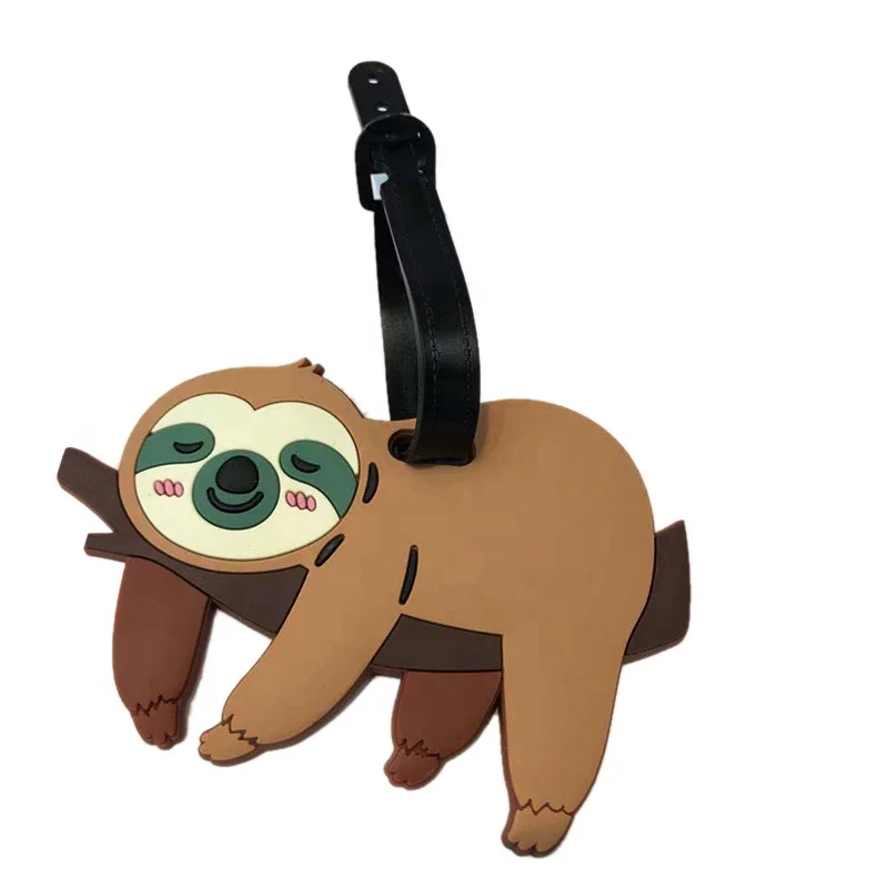 Travel Gift Bag Tag Funny Suitcase Baggage Label Cute Sloth Luggage Tag