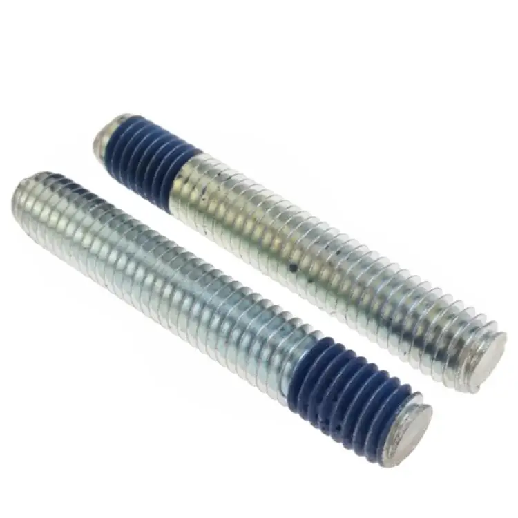 
Galvanized Steel Thread Stud Bolt M5 Rod Headless Blue Nylock Locking 