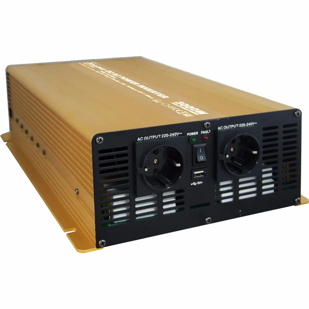 off grid 3000 watt  pure sine wave power inverter caravan converter dc 12v to ac 230v uk
