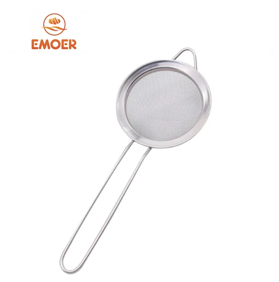 EMOER Fine Mesh Stainless Steel Strainer Colander for Kitchen Food Sift & Sieve Flour
