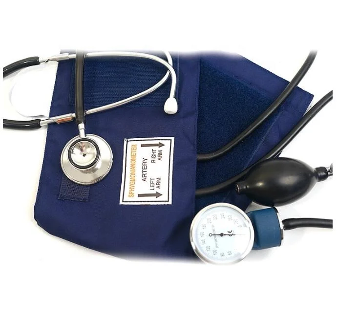 portable aneroid Sphygmomanometer  and single head stethoscope for homecare or clinic