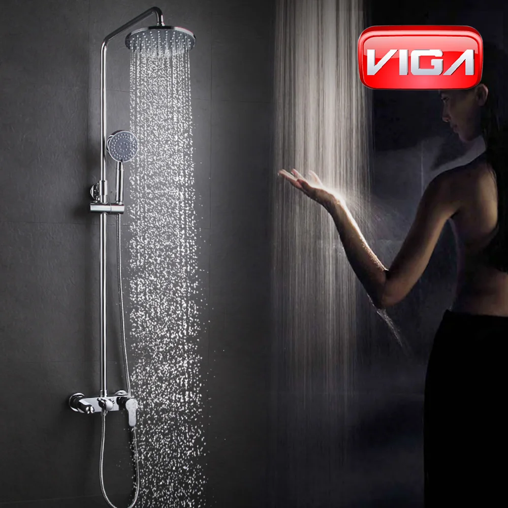 Смесители высокого давления для ванны и душа с носиком Набор смесителей одной ручкой тремя режимами «тропический