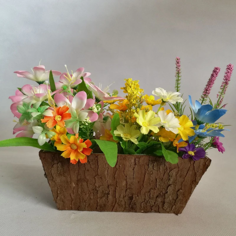 Деревенский деревянный цветочный горшок Креативный цветочный горшок