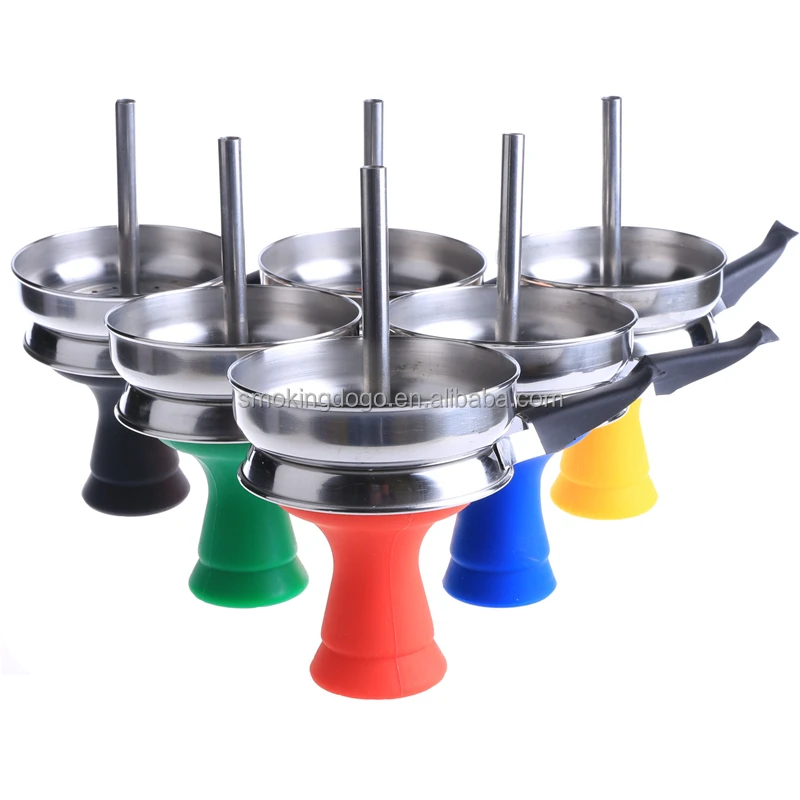 Cheap Silicone Hookah Bowl Set with Stainless Steel Chimney Shisha Charcoal Holder