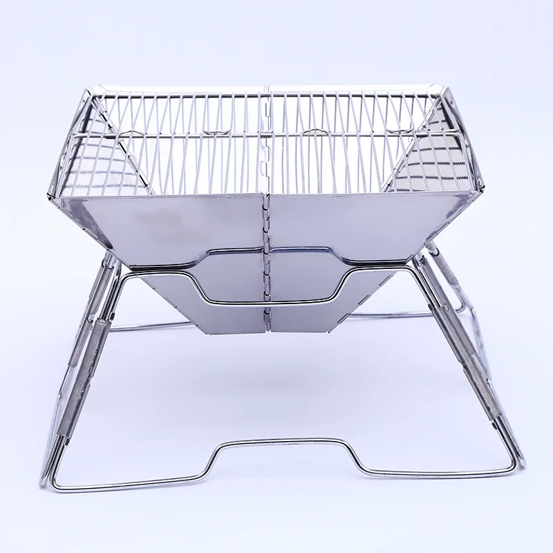 
Factory Outdoor Portable Stainless Steel Barbecue Camping Folding Charcoal BBQ grill for sale 