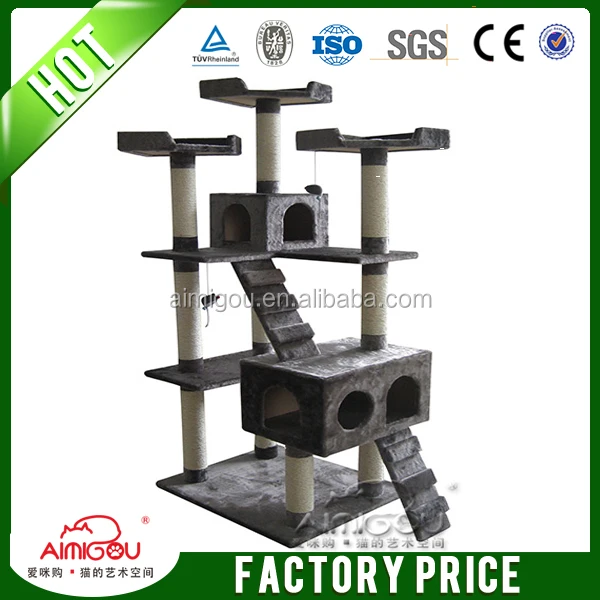 15 YEARS FACTORY best sale sisal cattree / plush cat condo