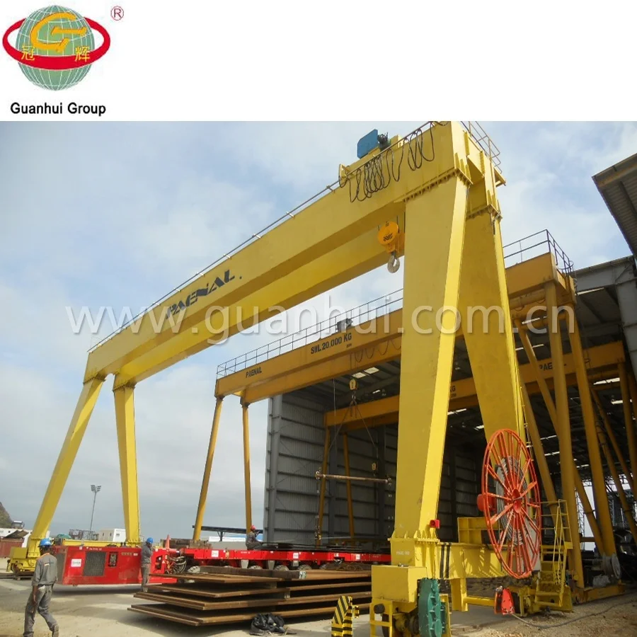 high efficiency electric double girder gantry shipyard crane