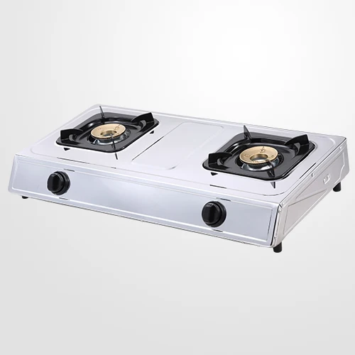 Stainless Steel  Top Double Burner Gas cooker