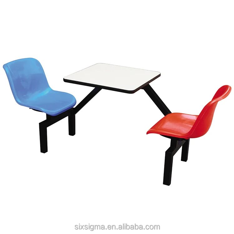 
2 seaters canteen dining room sets/connected dinner table and chair 
