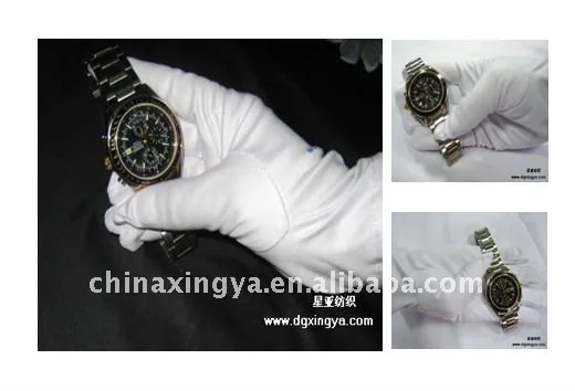 
dongguan microfiber gloves for rolex watch/jewelry display 