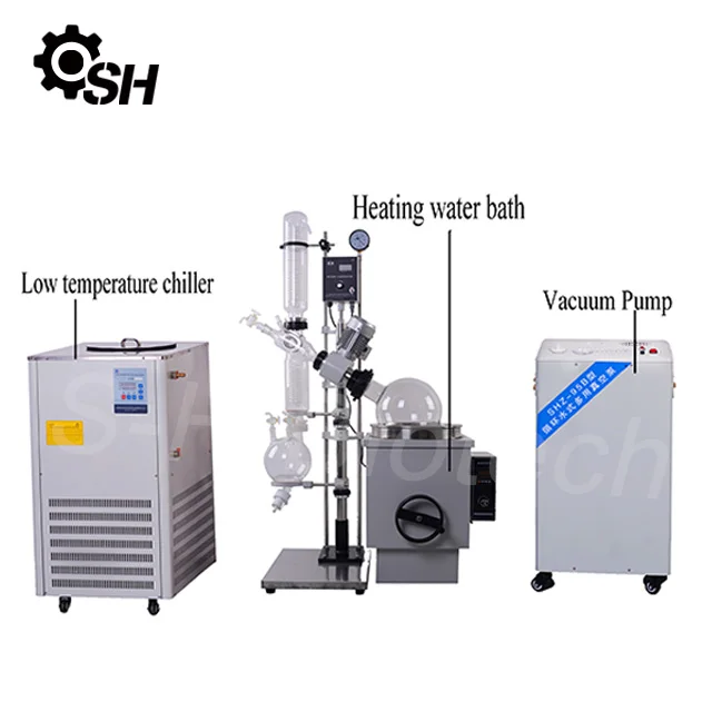 20 л роторный испаритель охладитель с вакуумным насосом