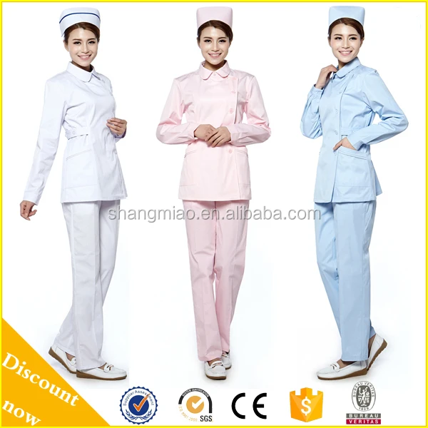 Modern nurse uniform /white nurse uniform dress / nurse uniform dress pink with good quality