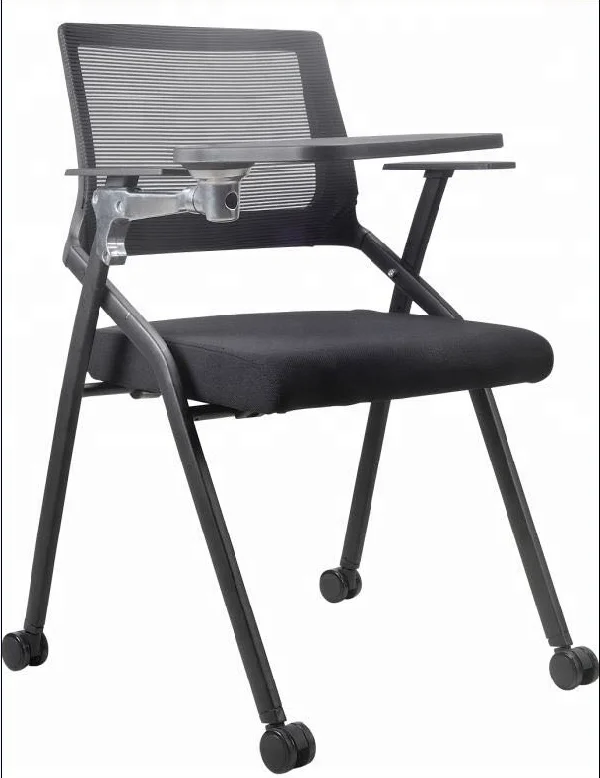 Foldable mesh back office training student desk chair