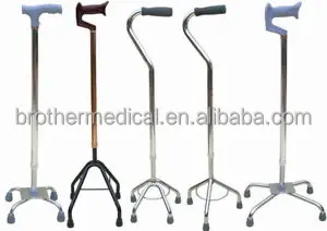 Lightweight anodized aluminum folding 4 sections white cane blind cane for blind for sale