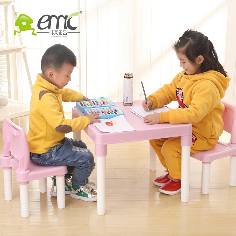 wholesale low prices plastic kids tables and chairs set