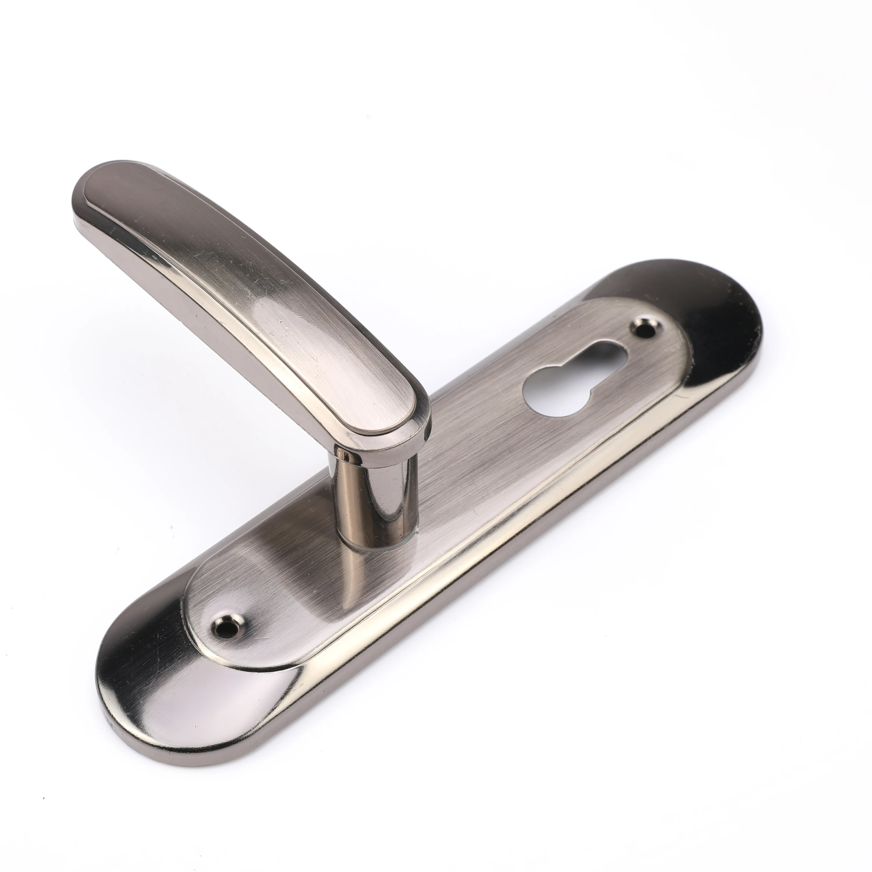 middle size doorlock plastic handle on iron plate handle lock door lock door handle lock set