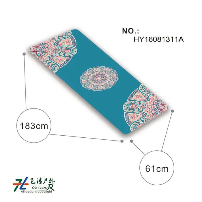 
BSCI Suzhou supplier thin microfiber suede yoga towel with 2018 popular printing/China wholesale 