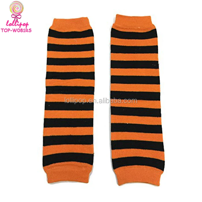 Halloween Gift Knit Candy Corn Stripes Leg Warmers For Baby Girl Boy Toddler Cozy Soft Leg Warmers Kneepads