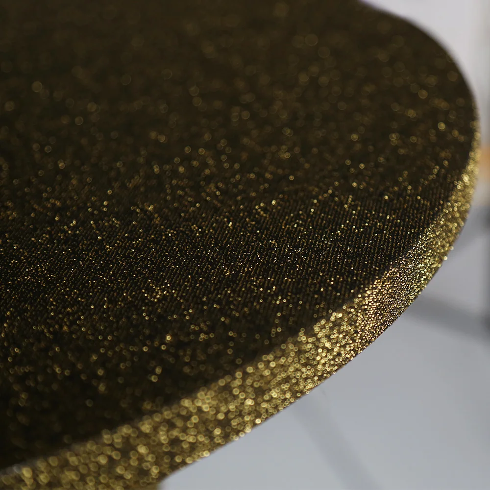 
hot sale sequin champagne gold turquoise shiner spandex cocktail table cover bar cloth factory manufacturer 