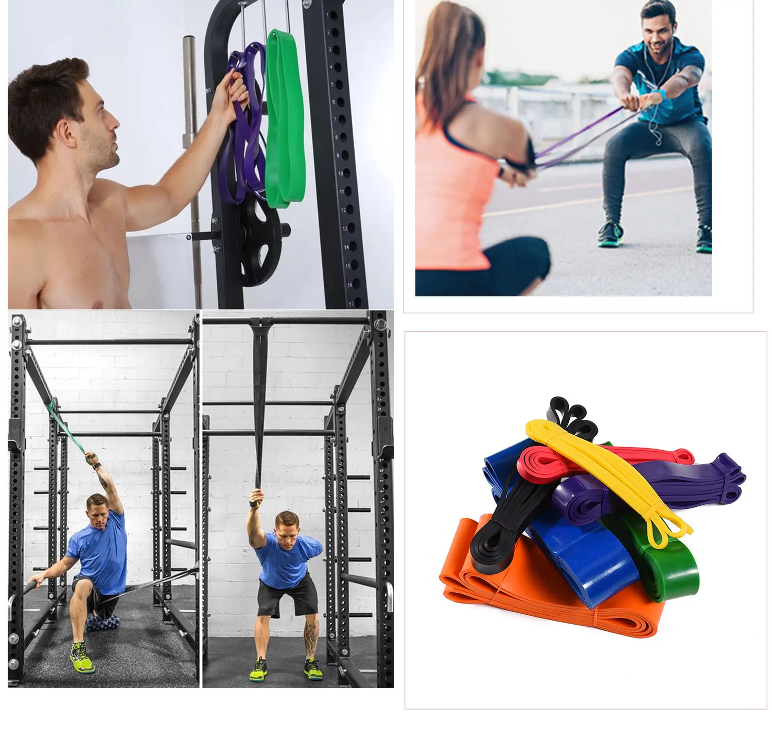 100% natural latex resistance band set powerlifting strength exercise bands pull up assist bands for men and women