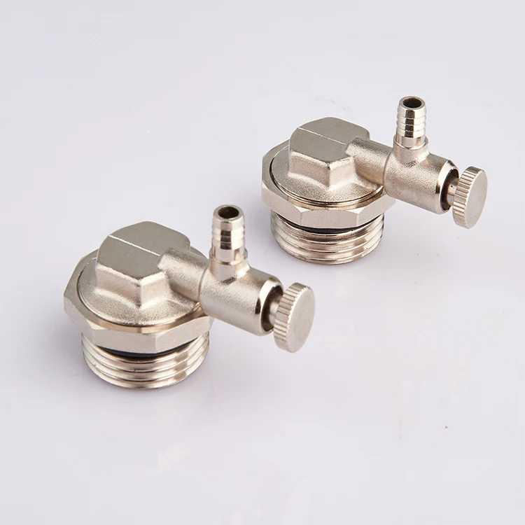 Made in China brass heating air vent drain plug for underfloor heating manifolds