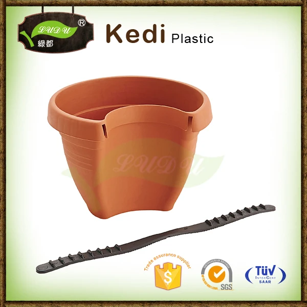 Premium cast iron ecofriendly plastic wall hanging semicircular flower pots planters