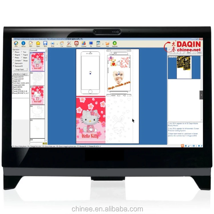 Daqin мобильное программное обеспечение beauty master печатная и режущая машина