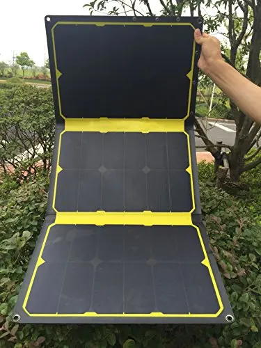 Flexsolar 57W Foldable Solar Charger with Solar Panel and 2Port USB for Cell Phone Tablet when Outdoor