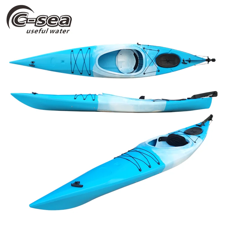 3 слоя Одиночная морская пластиковая океанская байдарка с руль для арендного бизнеса