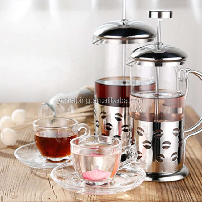 Espresso coffee foam maker french press coffee carafe glass tea brewer