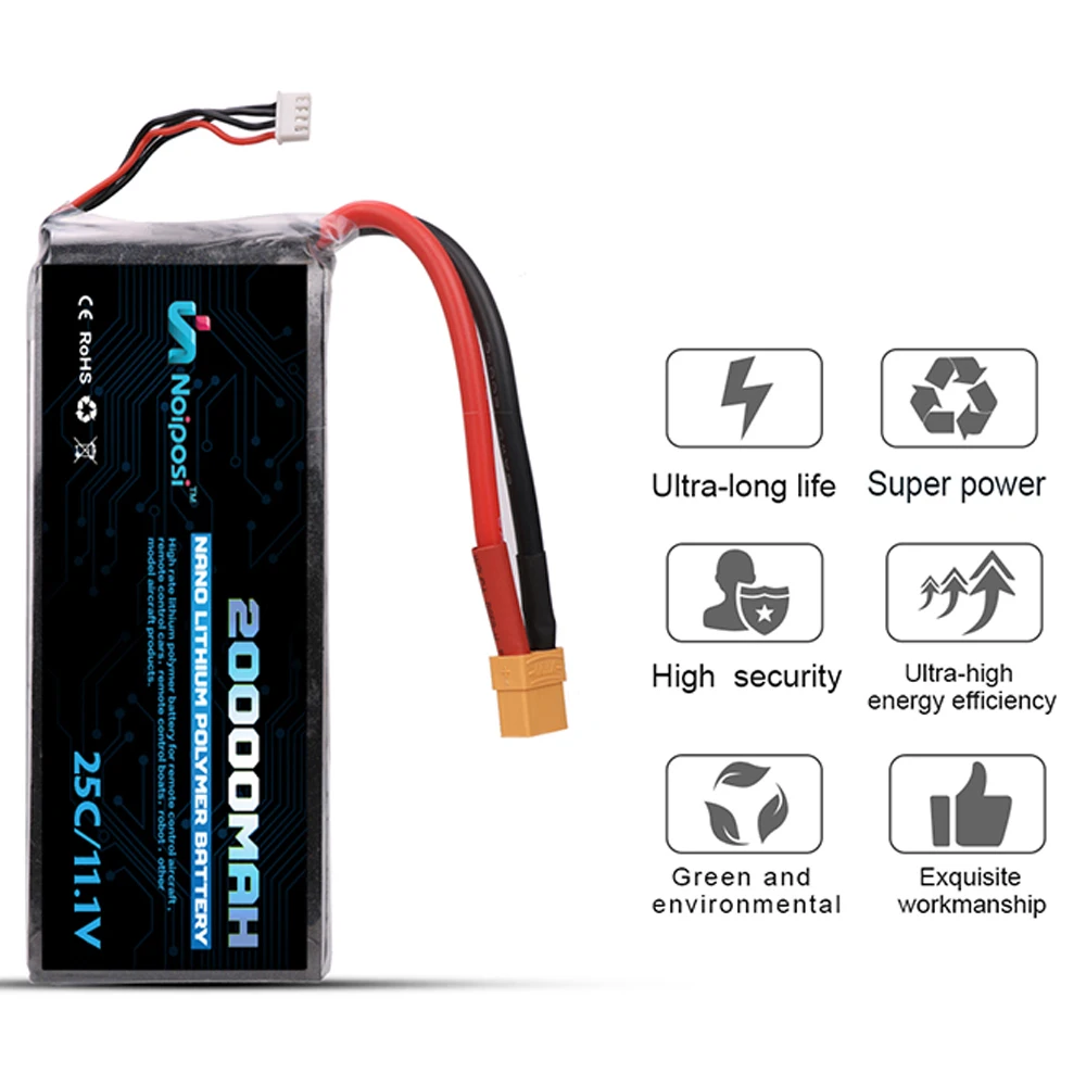 3s 20000mah lipo battery 11.1V 20Ah High capacity Li-polymer battery pack