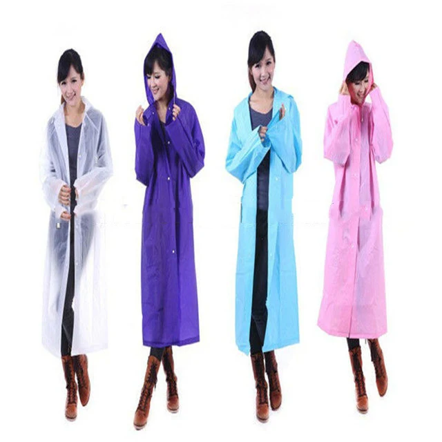 Cheap promotional 100% waterproof disposable reusable PEVA raincoat