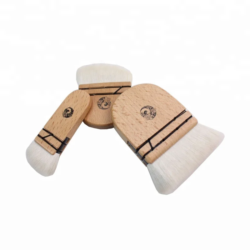 
3pcs goat hair kabuki brush foundation powder blending blush concealer make-up brush 
