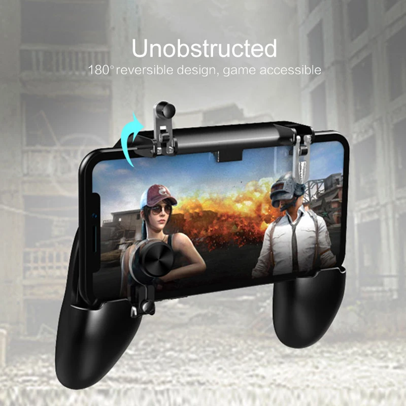 W11+ for  PUGB Mobile Game Controller Free Fire forPUBG Mobile Joystick Gamepad L1 R1 Button for iPhone Gaming Pad Android