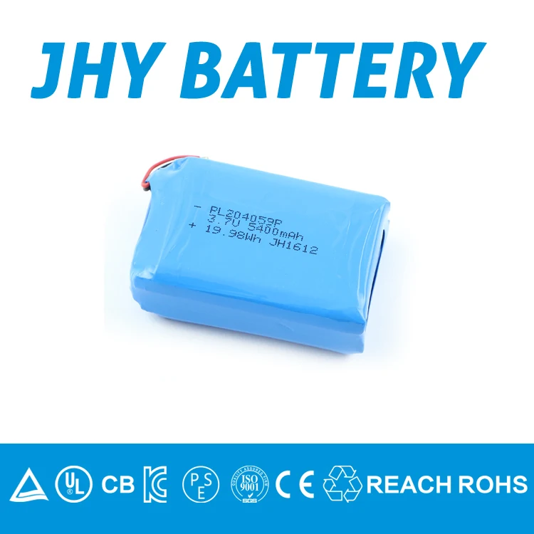 
204059-5400mAh lipo battery deep cycle battery 3.7v with long cycle life made in China 