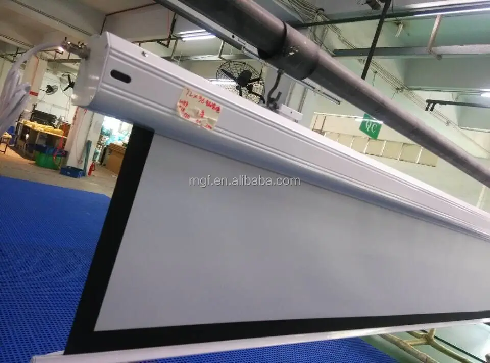 100 inch Aluminum Electric Pull Down Projection Screen 16:9