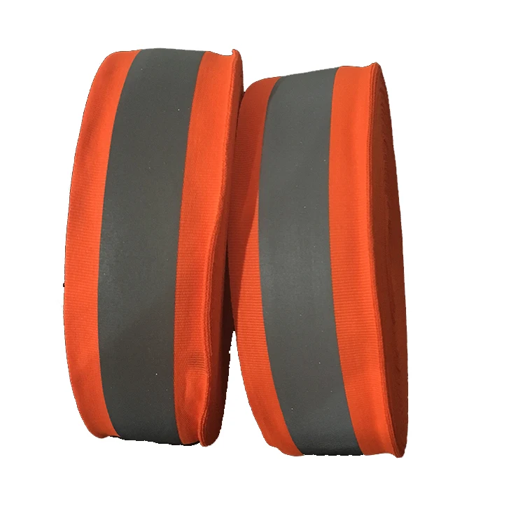 Fluorescent Orange Nylon Reflective Webbing Tape for Bags,Garment