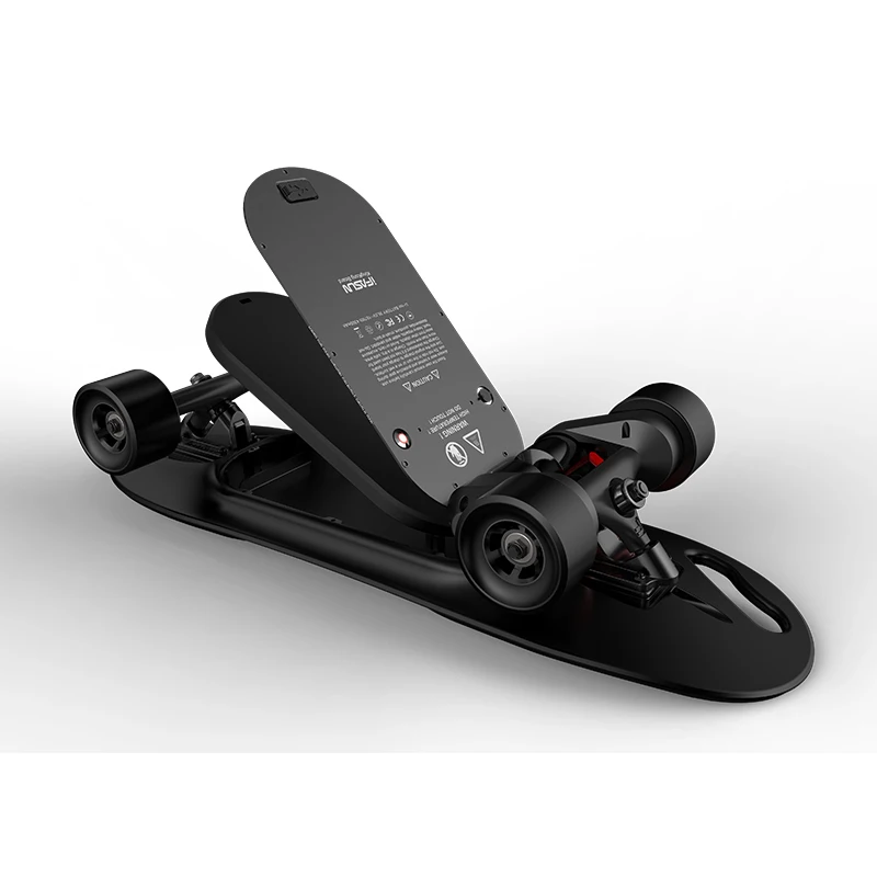
iFasun hangzhou factory aero plastic alloy deck wireless remote electric skateboard with dual belt motor 