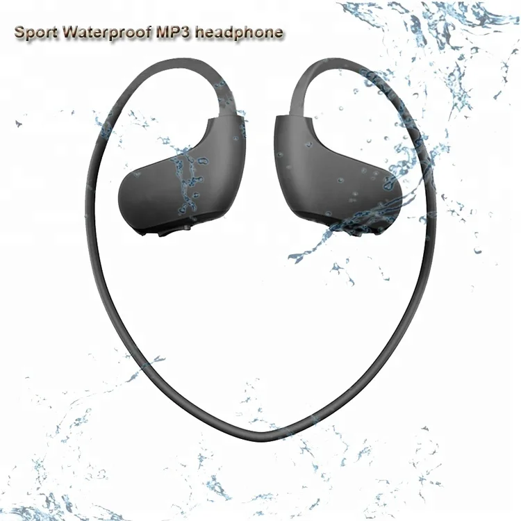 Sport Waterproof MP3 Headphones IPX8 Earphones With 4GB For Swimming