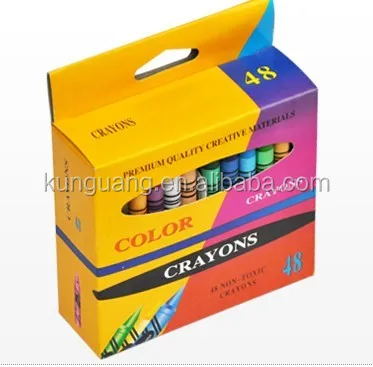 Hot selling 24 wax crayons in color box personalized wax color crayons