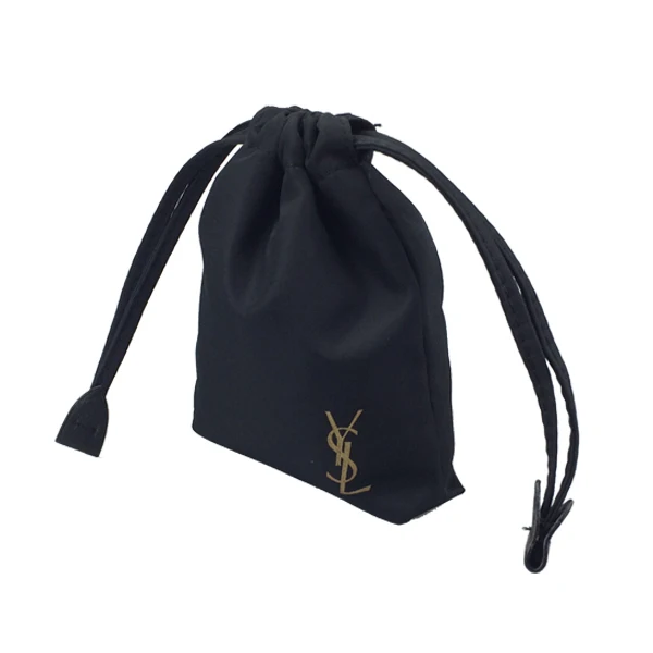 Черная Полиэстеровая сумка на шнурке из микрофибры с принтом, оптовая продажа