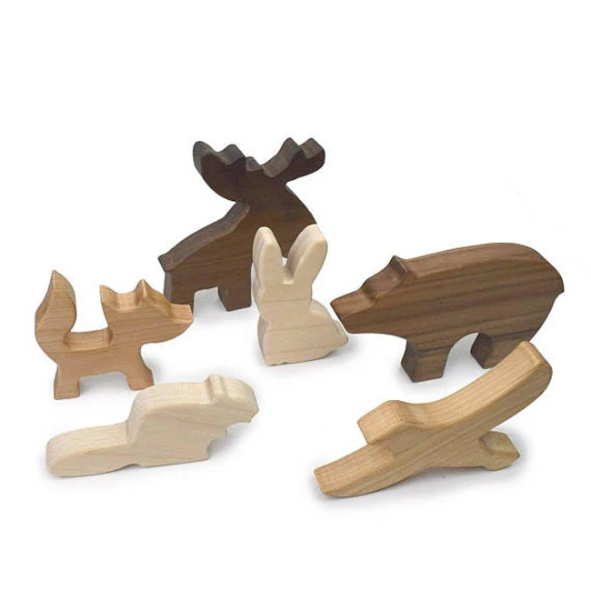 Customized Shape Holiday Wooden Decoration small animals wood craft