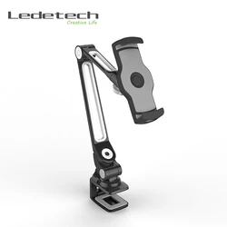 Flexible Adjustable Aluminum Long Arm Clamp Base Desk Tablet Holder