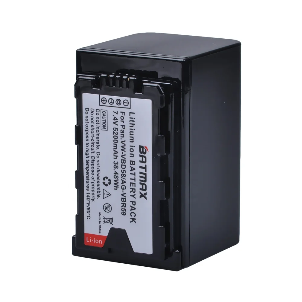 
5200mAH VW-VBD58 VBD29 VBD58 VBD78 AG-VBR59 Battery for Panasonic AJ-HPX260MC,HPX265MC,PX270,PX285MC,PX298,AG-FC100,HC-X1000 