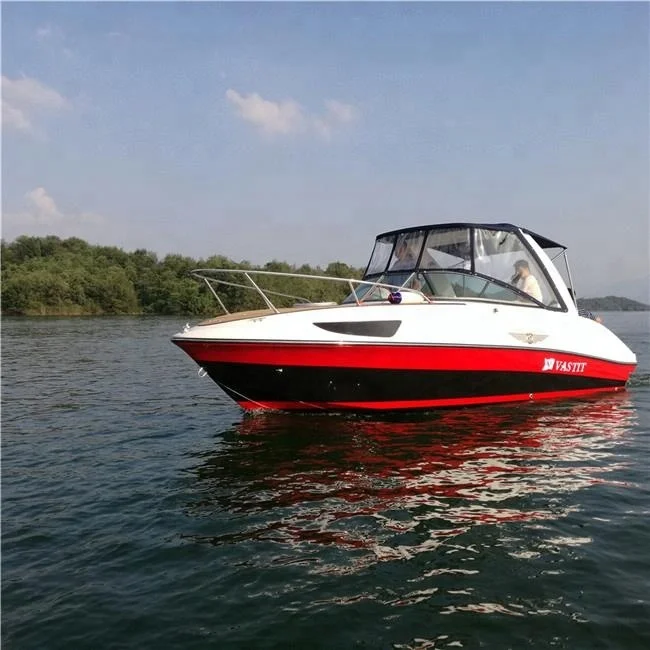 Affordable Small Yacht with a Half Cabin FRP Sport Leisure Boat Yacht